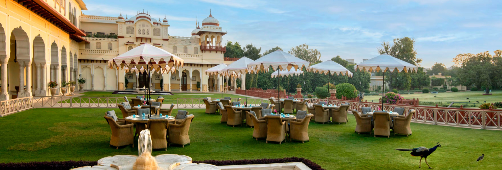 Gardens, Rambagh Palace Jaipur